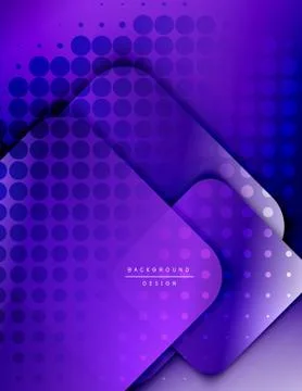 Rounded squares shapes composition geometric abstract background. 3D shadow Illustrazione stock