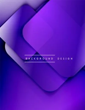 Rounded squares shapes composition geometric abstract background. 3D shadow Illustrazione stock