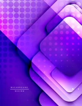 Rounded squares shapes composition geometric abstract background. 3D shadow 스톡 일러스트