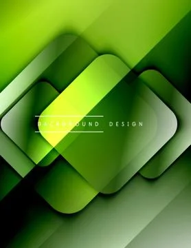 Rounded squares shapes composition geometric abstract background. 3D shadow Illustrazione stock