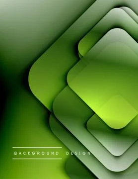 Rounded squares shapes composition geometric abstract background. 3D shadow Illustrazione stock
