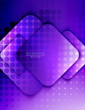 Rounded squares shapes composition geometric abstract background. 3D shadow Stockillustratie