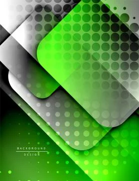 Rounded squares shapes composition geometric abstract background. 3D shadow Illustrazione stock