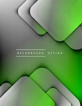 Rounded squares shapes composition geometric abstract background. 3D shadow Illustrazione stock