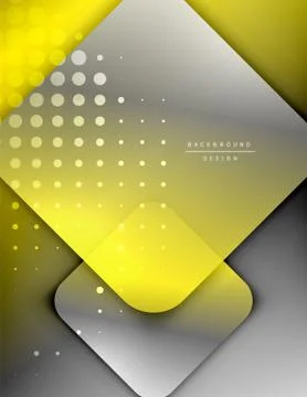 Rounded squares shapes composition geometric abstract background. 3D shadow Illustrazione stock