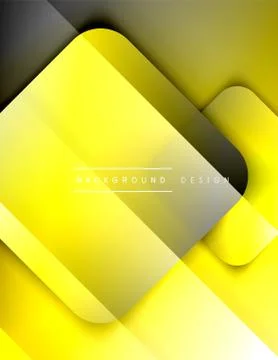 Rounded squares shapes composition geometric abstract background. 3D shadow 스톡 일러스트