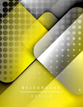 Rounded squares shapes composition geometric abstract background. 3D shadow 스톡 일러스트
