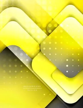 Rounded squares shapes composition geometric abstract background. 3D shadow Illustrazione stock