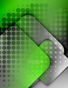 Rounded squares shapes composition geometric abstract background. 3D shadow Illustrazione stock