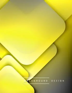 Rounded squares shapes composition geometric abstract background. 3D shadow 스톡 일러스트