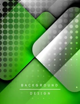 Rounded squares shapes composition geometric abstract background. 3D shadow 스톡 일러스트