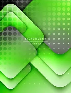 Rounded squares shapes composition geometric abstract background. 3D shadow Illustrazione stock