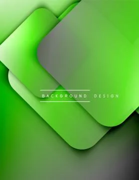 Rounded squares shapes composition geometric abstract background. 3D shadow Illustrazione stock