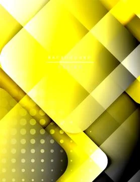 Rounded squares shapes composition geometric abstract background. 3D shadow 스톡 일러스트