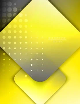 Rounded squares shapes composition geometric abstract background. 3D shadow Illustrazione stock