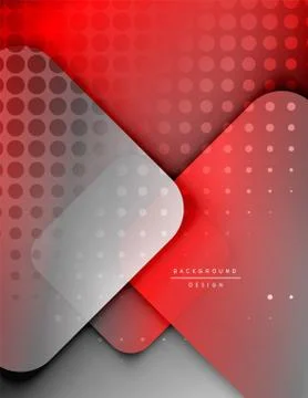 Rounded squares shapes composition geometric abstract background. 3D shadow Illustrazione stock