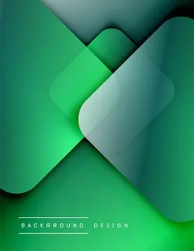 Rounded squares shapes composition geometric abstract background. 3D shadow Illustrazione stock