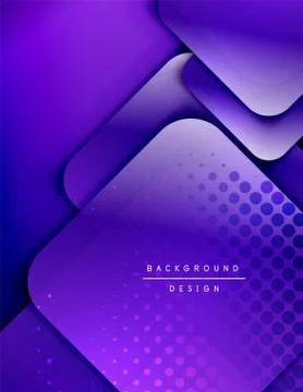 Rounded squares shapes composition geometric abstract background. 3D shadow 스톡 일러스트