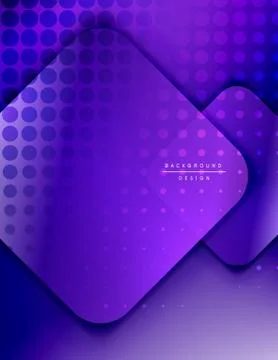 Rounded squares shapes composition geometric abstract background. 3D shadow イラスト素材