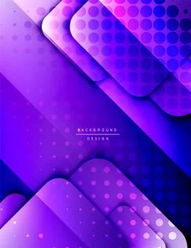 Rounded squares shapes composition geometric abstract background. 3D shadow Illustrazione stock