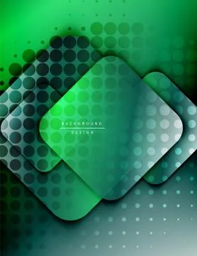 Rounded squares shapes composition geometric abstract background. 3D shadow イラスト素材