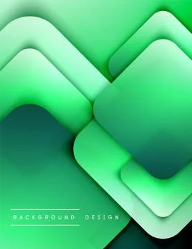 Rounded squares shapes composition geometric abstract background. 3D shadow 스톡 일러스트