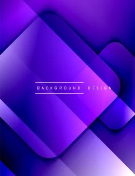 Rounded squares shapes composition geometric abstract background. 3D shadow Illustrazione stock