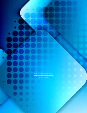 Rounded squares shapes composition geometric abstract background. 3D shadow イラスト素材