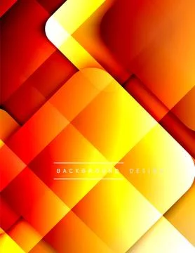 Rounded squares shapes composition geometric abstract background. 3D shadow Stockillustratie