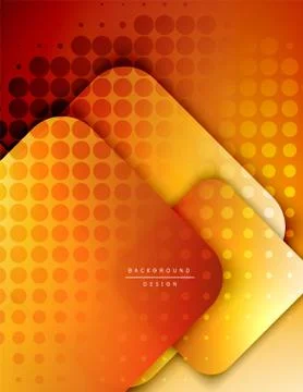 Rounded squares shapes composition geometric abstract background. 3D shadow イラスト素材