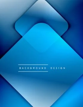Rounded squares shapes composition geometric abstract background. 3D shadow 스톡 일러스트
