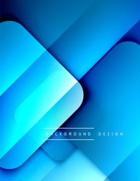 Rounded squares shapes composition geometric abstract background. 3D shadow 스톡 일러스트