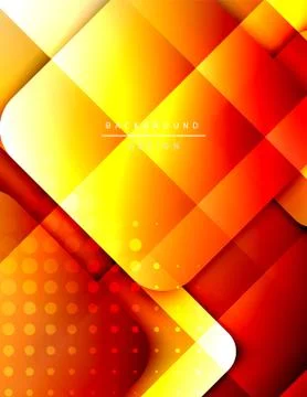 Rounded squares shapes composition geometric abstract background. 3D shadow Illustrazione stock