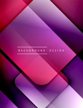 Rounded squares shapes composition geometric abstract background. 3D shadow イラスト素材