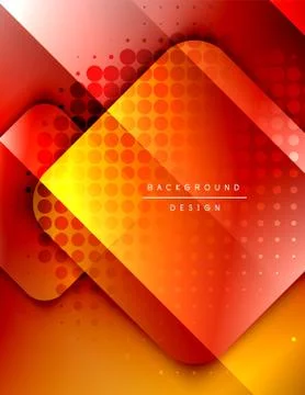 Rounded squares shapes composition geometric abstract background. 3D shadow 스톡 일러스트