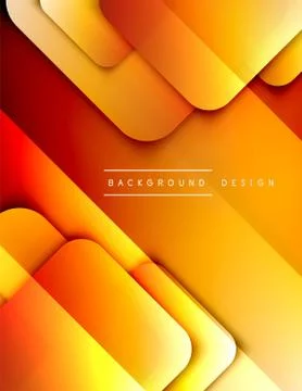 Rounded squares shapes composition geometric abstract background. 3D shadow 스톡 일러스트