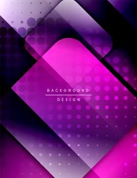 Rounded squares shapes composition geometric abstract background. 3D shadow イラスト素材