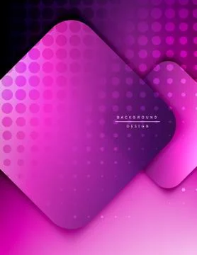 Rounded squares shapes composition geometric abstract background. 3D shadow Illustrazione stock