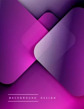Rounded squares shapes composition geometric abstract background. 3D shadow 스톡 일러스트