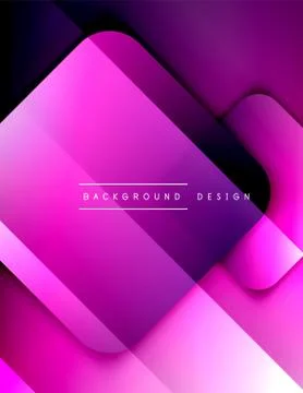 Rounded squares shapes composition geometric abstract background. 3D shadow イラスト素材