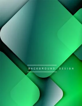 Rounded squares shapes composition geometric abstract background. 3D shadow Stockillustratie