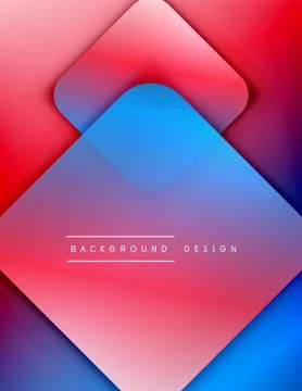 Rounded squares shapes composition geometric abstract background. 3D shadow 스톡 일러스트
