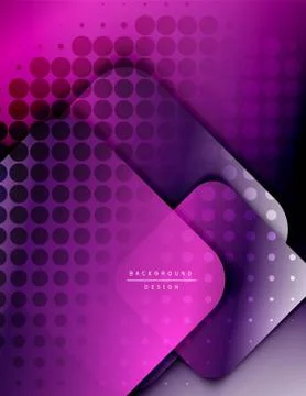 Rounded squares shapes composition geometric abstract background. 3D shadow Illustrazione stock