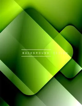 Rounded squares shapes composition geometric abstract background. 3D shadow Stock Illustration