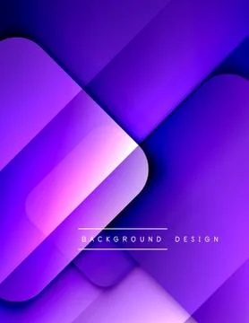 Rounded squares shapes composition geometric abstract background. 3D shadow 스톡 일러스트