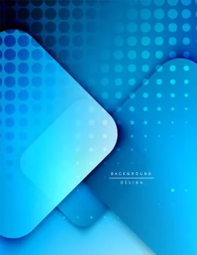 Rounded squares shapes composition geometric abstract background. 3D shadow 스톡 일러스트