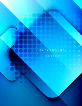 Rounded squares shapes composition geometric abstract background. 3D shadow Illustrazione stock