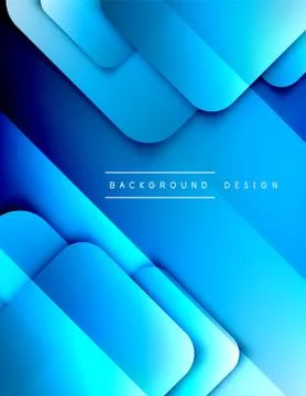 Rounded squares shapes composition geometric abstract background. 3D shadow Illustrazione stock