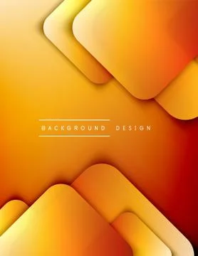 Rounded squares shapes composition geometric abstract background. 3D shadow Illustrazione stock