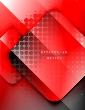 Rounded squares shapes composition geometric abstract background. 3D shadow 스톡 일러스트